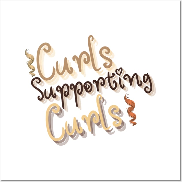 Curls Supporting Curls v15 Wall Art by Just In Tee Shirts